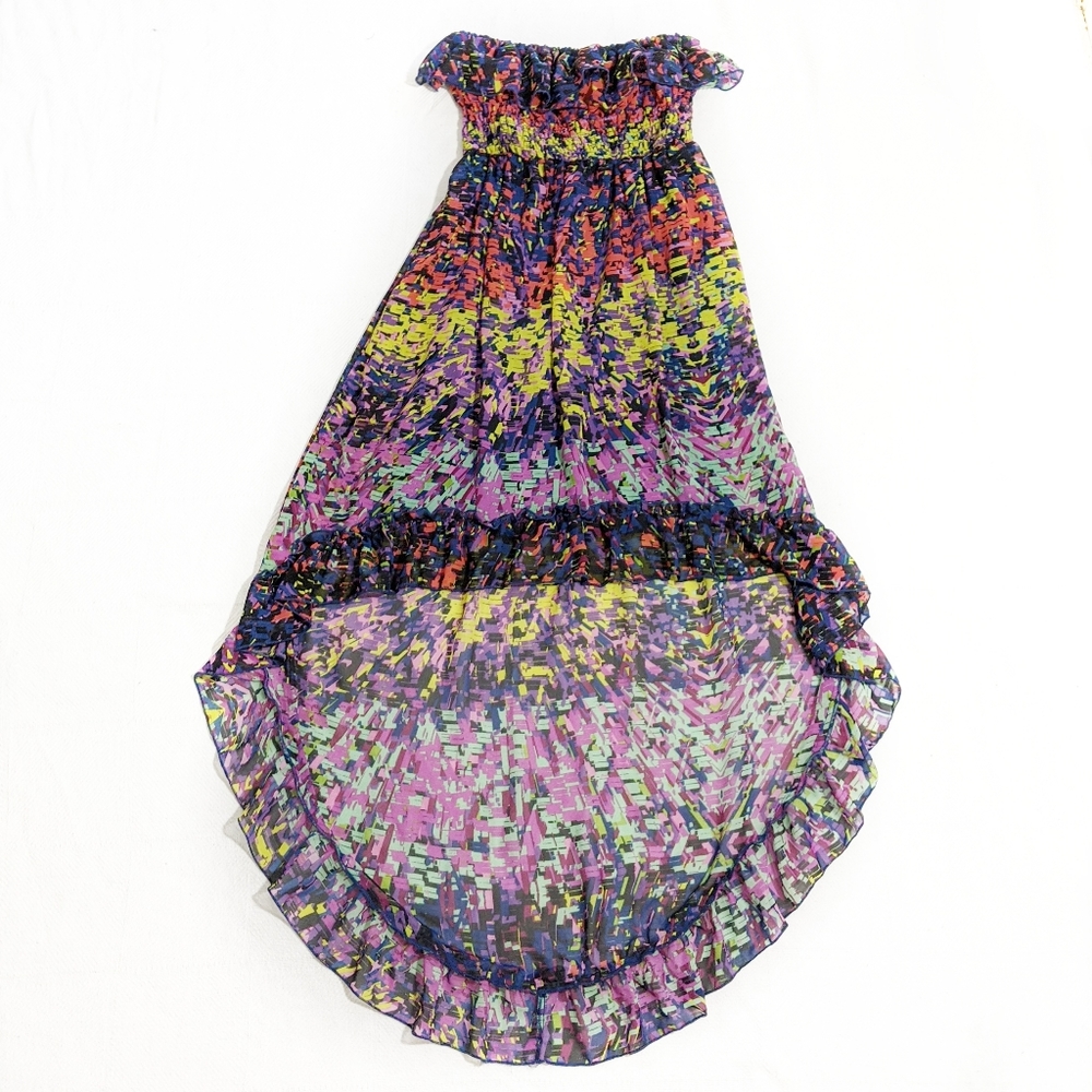 Self Esteem High Low Digital Graphic Print Dress